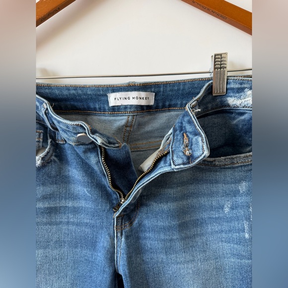 Congenial - Mid Rise Crop Slim Straight Jeans - Picture 5 of 8